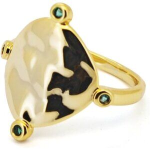 Women Eros's Love Arrow Ring Big Freshwater Pearl Hypoallergenic Look Luxury